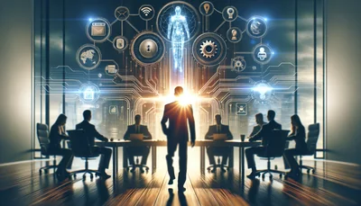 Comment l’intelligence artificielle va-t-elle transformer votre modèle d’affaires ? - AI generated illustration